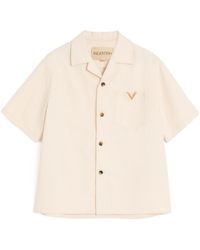 Valentino - Button-Up Denim Bowling Shirt - Lyst