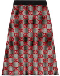 Gucci - Gg Jacquard A-Line Skirt - Lyst