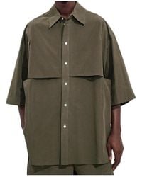 Bottega Veneta - Macro Intreccio Cotton Shirt - Lyst
