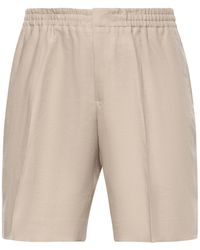 ZEGNA - Elastic-Waist Tailored Shorts - Lyst