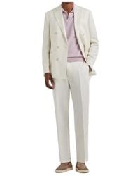 Canali - Single-Pleat Chino Trousers - Lyst