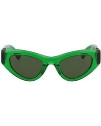 Bottega Veneta - Eyewear Straight Arm Cat-Eye Frame Sunglasses - Lyst