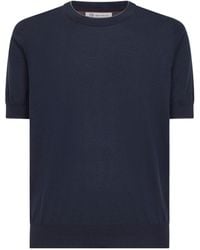 Brunello Cucinelli - Short Sleeved Ribbed Jumper - Lyst