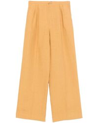forte_forte - Linen Darted Trousers - Lyst