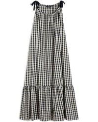 Weekend by Maxmara - Gingham-Check Tiered Dress - Lyst