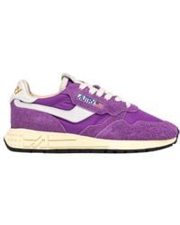 Autry - Textured Low Top Sneakers - Lyst