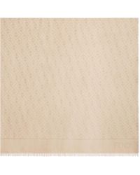 Fendi - Ff-Jacquard Frayed Edge Scarf - Lyst