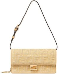 Fendi - Baguette Ff Jacquard Chain-Linked Wallet - Lyst