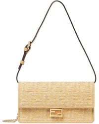 Fendi - Baguette Ff Jacquard Chain-Linked Wallet - Lyst