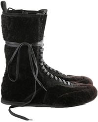 Ann Demeulemeester - Fides Soft High Top Boxing Sneakers - Lyst