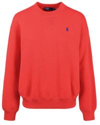 Polo Ralph Lauren - Knitted Long-Sleeved Crew Neck Sweatshirt - Lyst