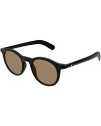 Montblanc - Eyewear Round Frame Sunglasses - Lyst