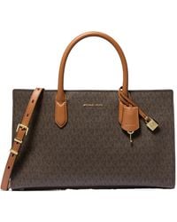 Michael Kors - Michael Scarlett Medium Signature Logo Satchel Bag - Lyst