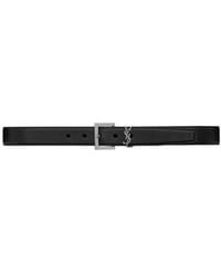 Saint Laurent - Cassandre Square Buckle Belt - Lyst