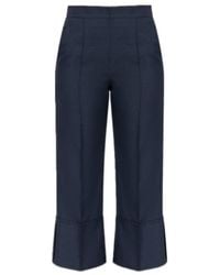 Theory - Wide-Leg Cropped Trousers - Lyst
