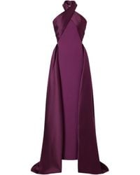 Solace London - Halterneck Crepe Gown - Lyst