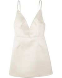 Emilia Wickstead - Vero Open-Back Duchesse-Satin Mini Dress - Lyst