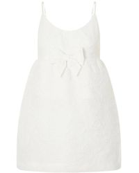 ShuShu/Tong - Bow-Detailed Taffeta Mini Dress - Lyst