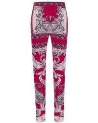 Versace - Baroque Printed High Waist Leggings - Lyst