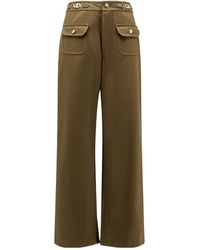 Celine Casual Pants With Belt Loops in Natural | Lyst