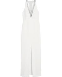 Max Mara - Secolo Embellished V-Neck Sleeveless Dress - Lyst