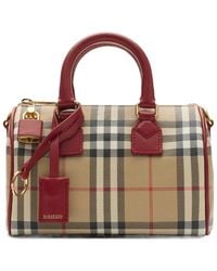 Burberry - Mini Check Bowling Shoulder Bag - Lyst