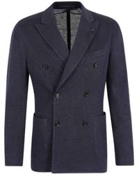 Lardini - Double-Breasted Blazer - Lyst