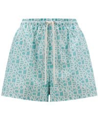 Moncler - Logo Print Shorts - Lyst