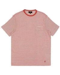 dunhill - Round Collar Striped T-Shirt - Lyst