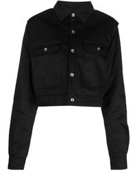 Rick Owens - Cut-Out Cropped Jacket - Lyst
