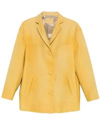 Prada - Suede Caban Jacket - Lyst