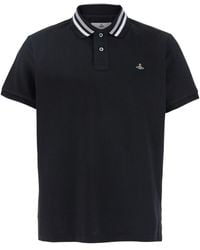 Vivienne Westwood - Orb Embroidered Short-Sleeved Polo Shirt - Lyst