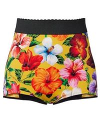 Dolce & Gabbana - Floral Silk-Blend Shorts - Lyst