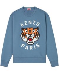 KENZO - 'Lucky Tiger' Genderless Embroidered Sweatshirt - Lyst