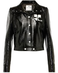 Courreges - Reedition Cropped Vinyl Jacket - Lyst