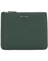 Comme des Garçons - Comme Des Garons Wallet Logo Printed Zipped Pouch - Lyst