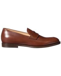Brunello Cucinelli - Braided Calfskin And Polished Calfskin Penny Loafers - Lyst