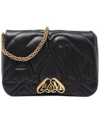 McQueen - The Seal Chain-Linked Shoulder Bag - Lyst