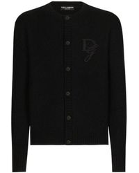 Dolce & Gabbana - Logo Patch Buttoned Cardigan - Lyst