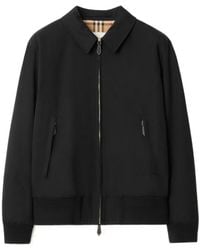 Burberry - Gabardine Harrington Jacket - Lyst