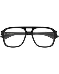 Saint Laurent - Eyewear Pilot Frame Glasses - Lyst
