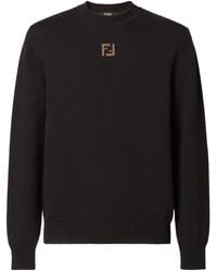Fendi - Ff Corduroy Crewneck Knitted Jumper - Lyst