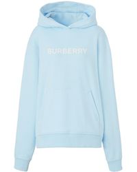 Burberry - Logo-Print Cotton Hoodie - Lyst