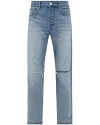 Amiri - Shotgun Distressed Straight Jeans - Lyst