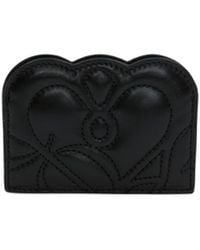 McQueen - Logo Embroidered Quilted Card Holder - Lyst