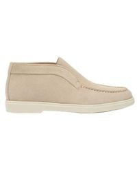 Santoni - Round-Toe Slip-On Loafers - Lyst