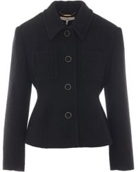 Chloé - Button-Up Bouclé Jacket - Lyst