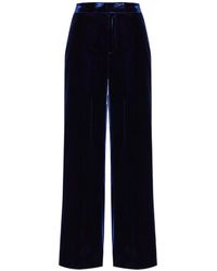 Etro - Wide-Leg Velvet Trousers - Lyst