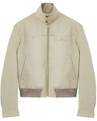 McQueen - Cotton Cropped Harrington Jacket - Lyst