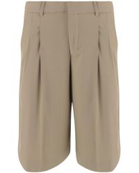 Ami Paris - Belt-Loop Pleated Shorts - Lyst